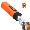 Emisor ultrasónico profesional, herramienta de adiestramiento canino, dispositivo antiladridos para perro con linterna LED, alcance de 9 m, antiladridos silencioso para perro, detención de ladridos para perro portátil recargable