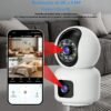 3mp 2k Smart Security Camera, Baby Monitor & Pet Cam, Color Night Vision, Motion Detection, Easy Install, Cloud/SD Storage